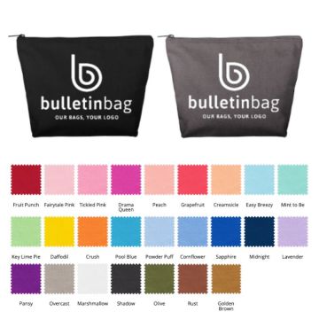 Large Colored Cotton Makeup Pouch